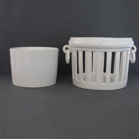 Openwork Empire planter with interior