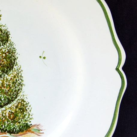 Feston plate with Topiaire 1 hand painted decoration