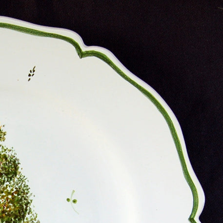 Feston plate with Topiaire 1 hand painted decoration