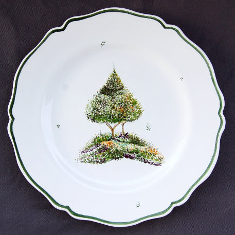 Feston plate with Topiaire 2 hand painted decoration