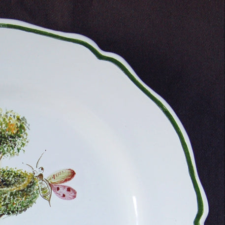 Feston plate with Topiaire 3 hand painted decoration