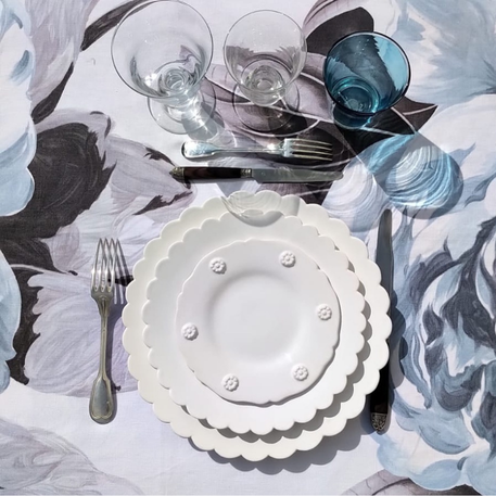 Chevet Pleine dinner and salad plate with Feston Pastille dessert plate