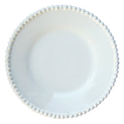 Perles plate made with hand rolled pearl edges