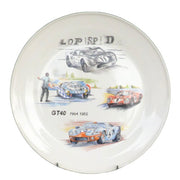 Limited edition Ford GT40 Collectors serving dish No 1 hand painted by Bourg-Joly Malicorne France