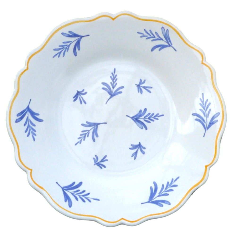 Scalloped edge Feston plate with Antique Leaves decoration