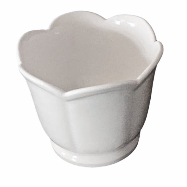 Tulip planter in white