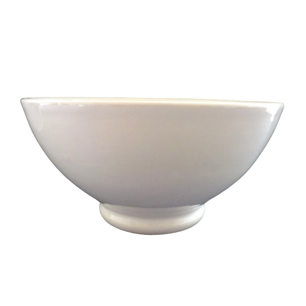 White Conique bowl handmade in France by Bourg-Joly Malicorne