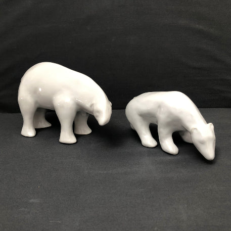 White Earthenware Small Pouplard Bear