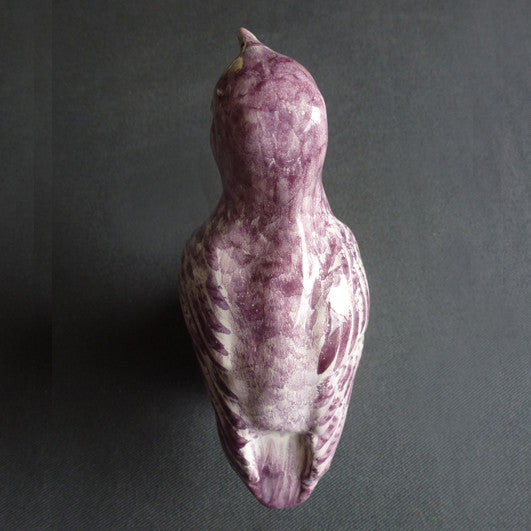 Earthenware Nuthatch on a white stand
