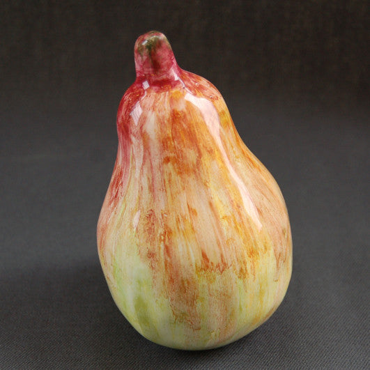 Earthenware Red, Yellow and Green Pear