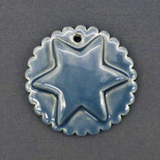 Earthenware Bourg-Joly Star disc ornament