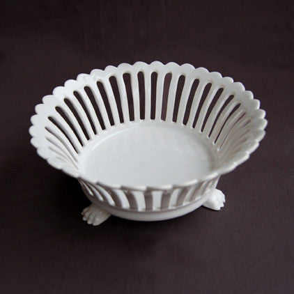 Ceramic Fruit Basket on Foot – Bourg-Joly Malicorne