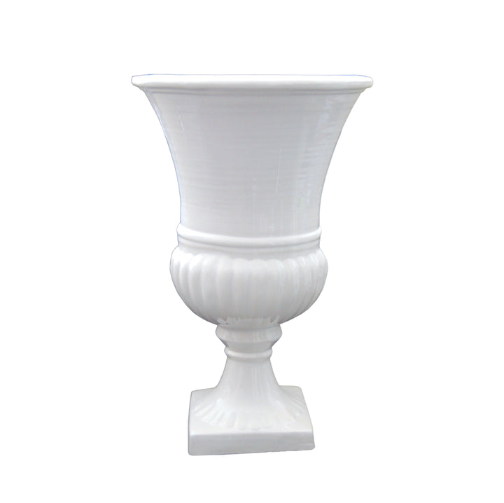 Earthenware Medicis Godrons vase without handles