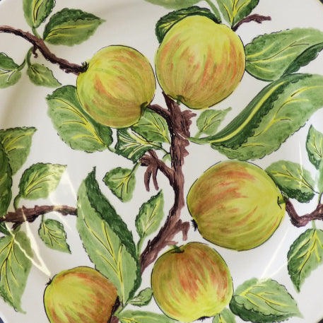 Feston Plate with hand painted Pouplard Peach decoration
