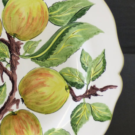 Feston Plate with hand painted Pouplard Peach decoration