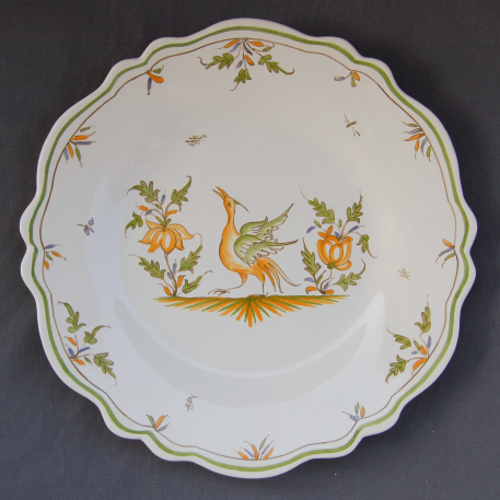 Feston plate with hand painted decoration Moustiers 15