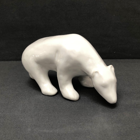 White Earthenware Small Pouplard Bear