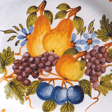 Plain Rim plate with Antique Fruits 1 hand painted decoration