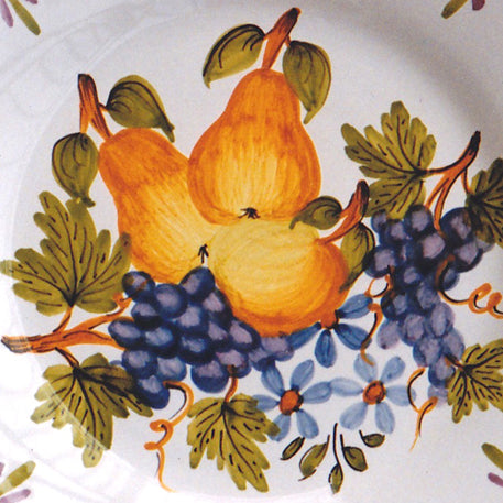 Plain Rim plate with Antique Fruits 69 hand painted decoration
