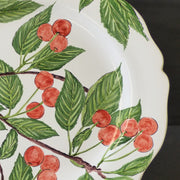 Feston Plate with hand painted Pouplard Cerise decoration