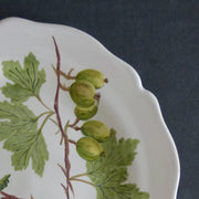 Feston Plate with hand painted Pouplard Groseille à maquereau decoration