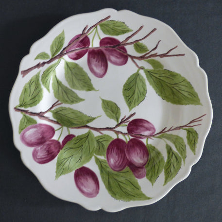 Feston Plate with hand painted Pouplard Prune decoration