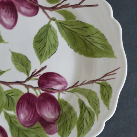 Feston Plate with hand painted Pouplard Prune decoration