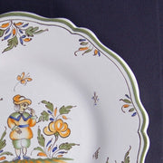 Feston plate with hand painted decoration Moustiers 4