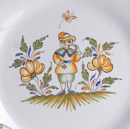 Feston plate with hand painted decoration Moustiers 4