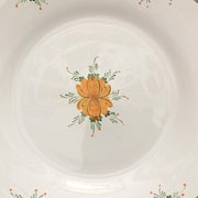 Feston plate with Romantique 7 Orange Green hand painted decoration