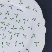 Feston plate with Semis Green hand painted decoration