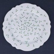 Feston plate with Semis Green hand painted decoration
