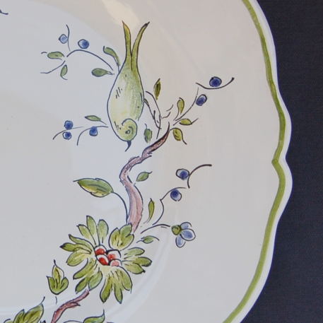 Feston plate with St Omer hand painted decoration