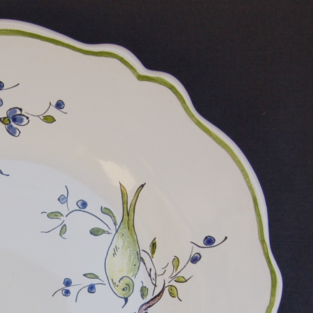 Feston plate with St Omer hand painted decoration