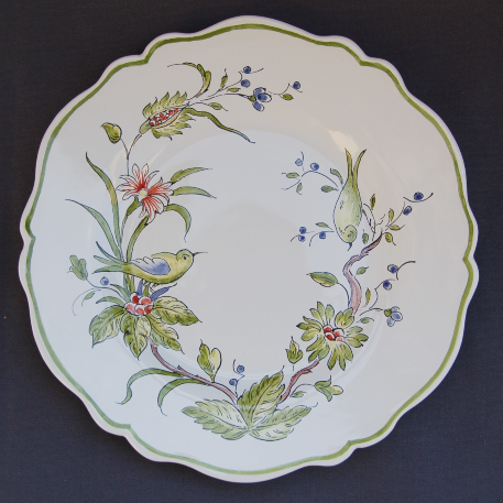 Feston plate with St Omer hand painted decoration