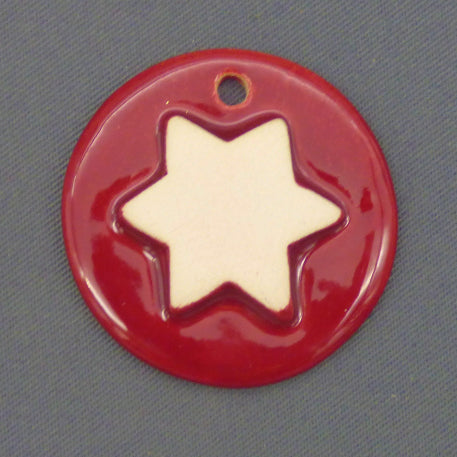 Earthenware Star disc ornament