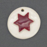 Earthenware Star disc ornament