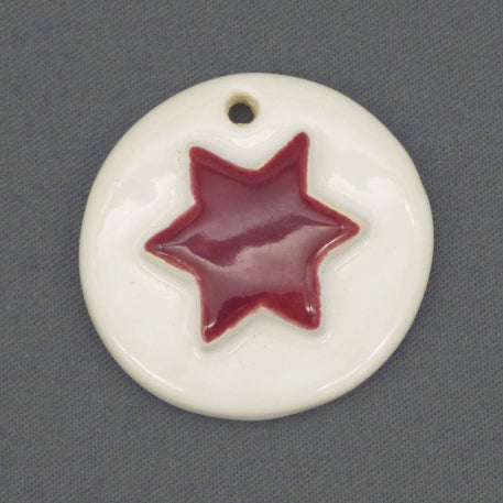Earthenware Star disc ornament