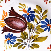 Bord Uni Plate with hand painted decoration Antique Fleurs 89