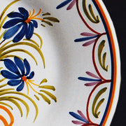 Bord Uni Plate with hand painted decoration Antique Fleurs 98