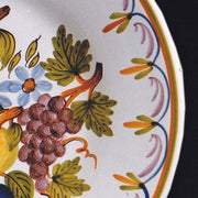 Bord Uni plate with Antique fruits 1 hand painted decoration