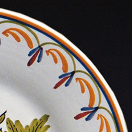 Bord Uni plate with Antique fruits 72 hand painted decoration