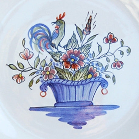 Feston plate with Rouen panier hand painted decoration