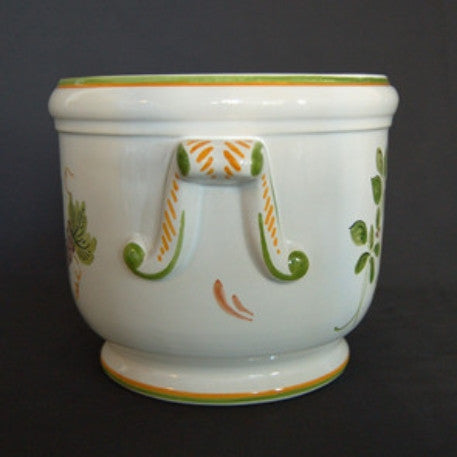 Anses anciennes planter with hand painted Antique Fruits decoration