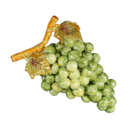 Bunch of earthenware green grapes