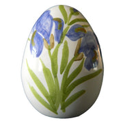 Egg with Iris polychrome hand painted decoration