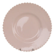 Handmade scallop edge pale pink Bourg-Joly Pleine Plate