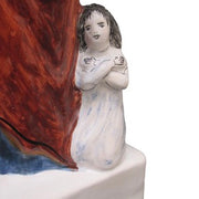 Earthenware St Mathieu Evangeliste Statue with hand painted decoration