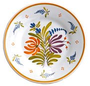 Bord Uni Plate with hand painted decoration Antique Fleurs 2