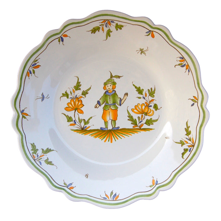 Feston plate with hand painted decoration Moustiers 13